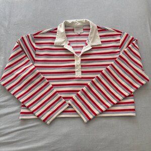 Reformation Rugby Striped Shirt Sz L